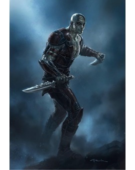 El concept art de JASON MOMOA como DRAX en GUARDIANES DE LA GALAXIA de ANDY PARK