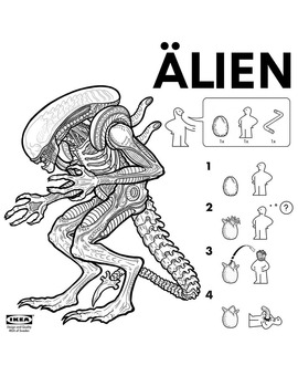 Instrucciones para montar tu propio ÄLIEN de IKEA