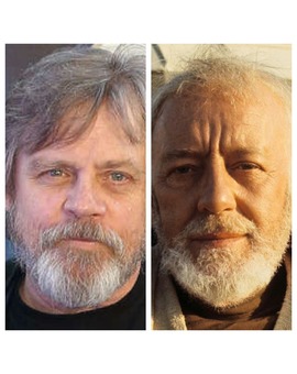 MARK HAMILL tiene en SWVII la misma edad que ALEC GUINNES en SWIV