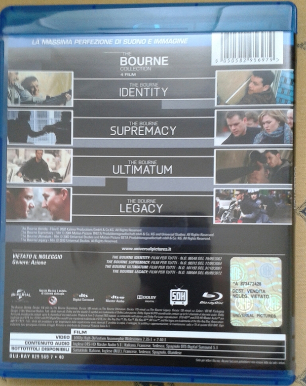 Las 4 de Bourne ed.italiana trasera