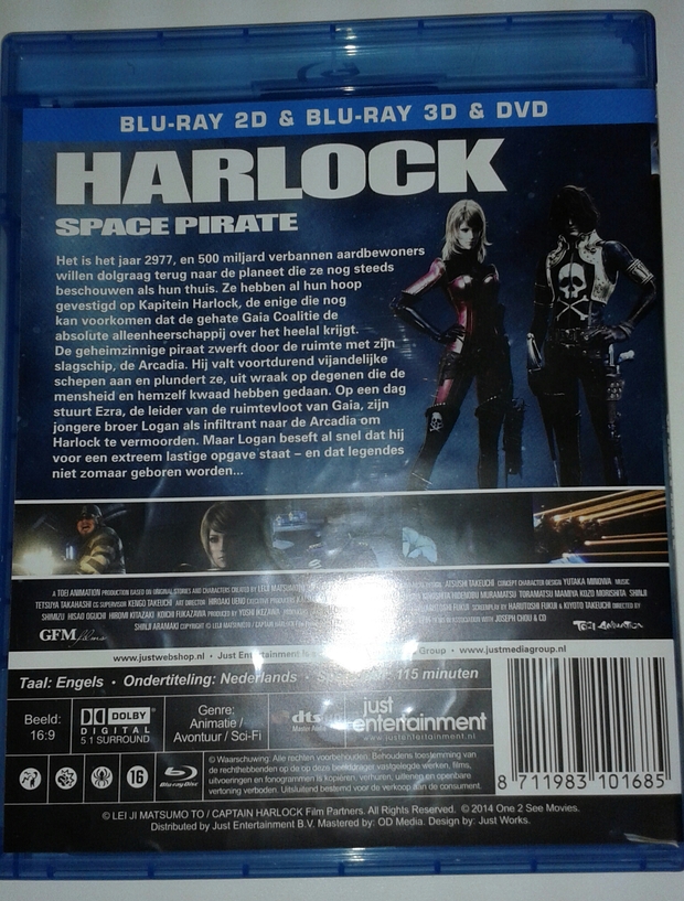 Harlock 3D import Holanda trasera