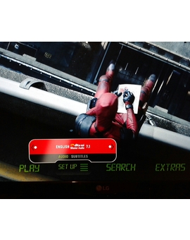 Menu del Bluray incluido en Deadpool 4kUltraHD ed. italiana 