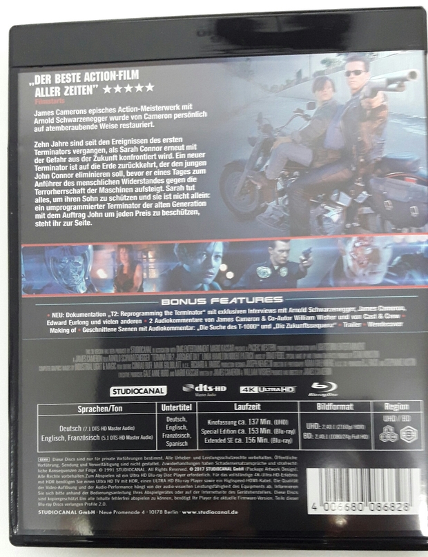 Pre Supermegaopening de Navidad 2017: Terminator 2 4k/UHD ed.alemana 3