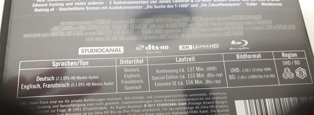 Pre Supermegaopening de Navidad 2017: Terminator 2 4k/UHD ed.alemana 4