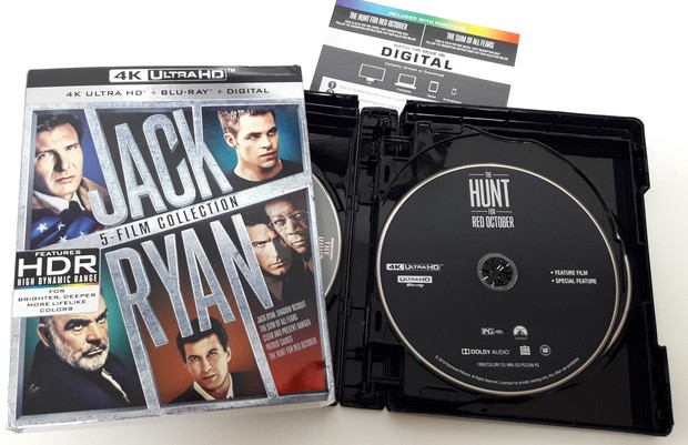 Adelanto de las compras semanales: Jack Ryan 5-film collection UHD/4K USA frontal
