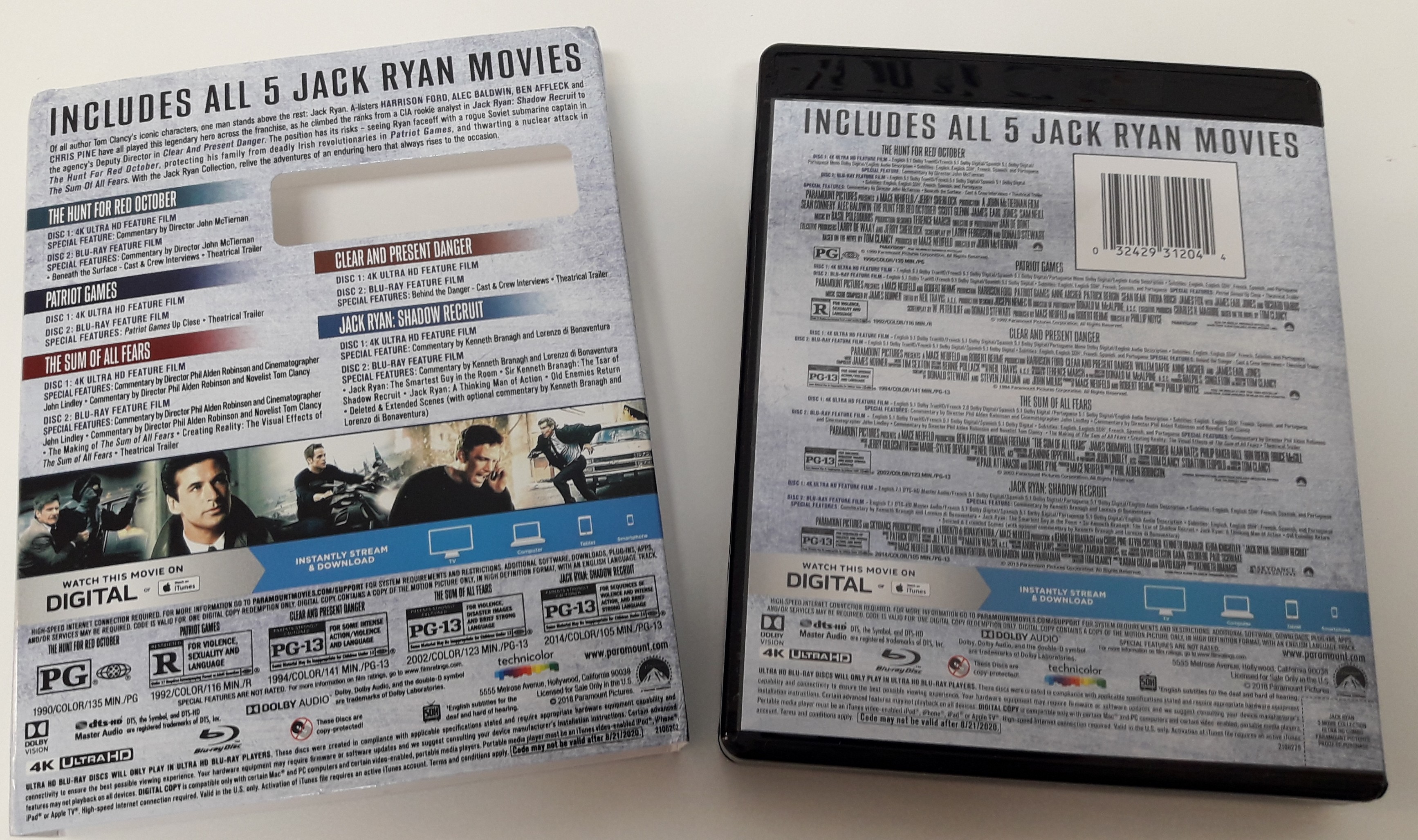 Jack Ryan: 5-Film Collection 4K Blu-ray (4K Ultra HD + Blu-ray)