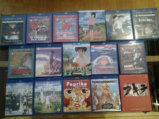 mis blurays de animacion japonesa