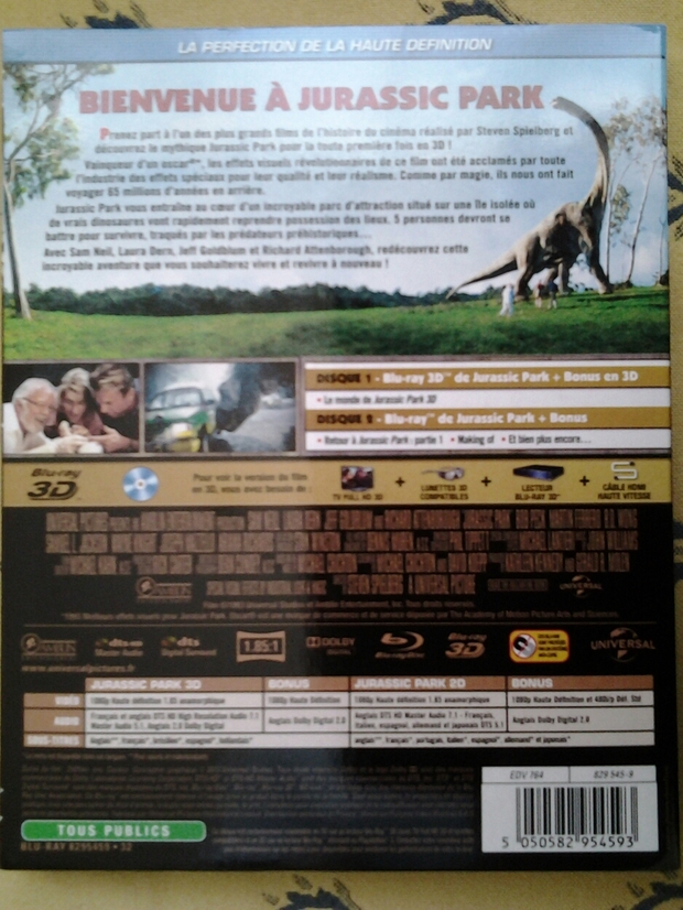Jurassic Park 3D ya en casita(en la mia,claro) back