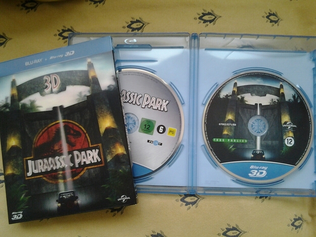 Jurassic Park 3D ya en casita(en la mia,claro) discs