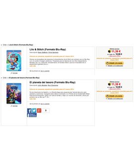 LILO & STITCH / EL PLANETA DEL TESORO blu ray oferta FNAC