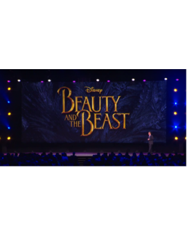 Logo de la Bella y la Bestia más mensaje de Emma Watson en la D23