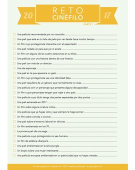 Ya está aquí el reto cinéfilo de 2017 - Parte 1