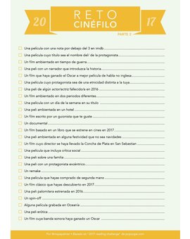 Ya está aquí el reto cinéfilo de 2017 - Parte 2