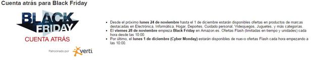 Empieza la cuenta atras Black Friday Amazon aunque seguro sera poca cosa