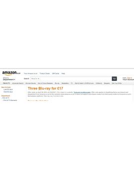 Oferta Amazon.co.uk 3 blurays por £17