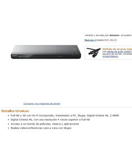 Merece la pena si ya tengo una ps3 Sony BDP-S790B Reproductor de Blu-Ray tiene reescalado 4K