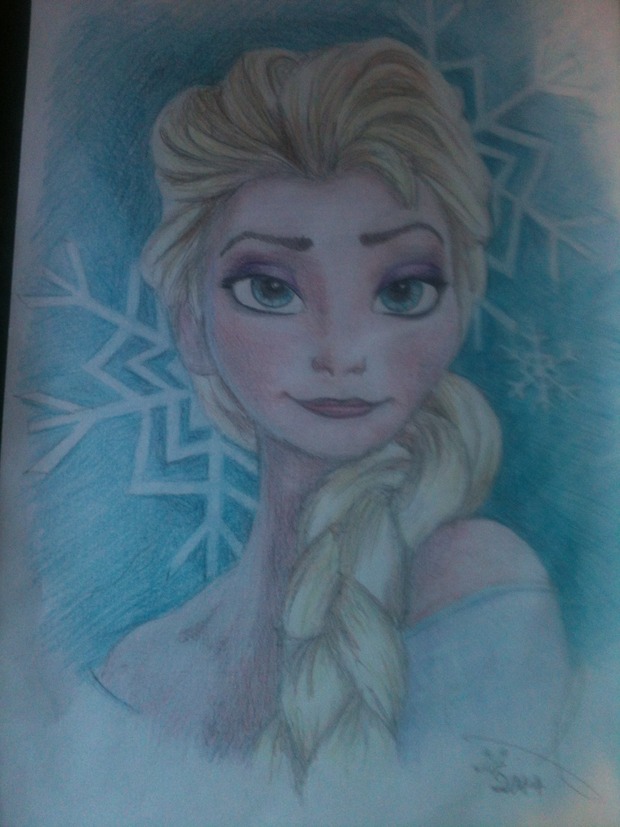 Regalo de Reyes dibujo de Frozen por Aca