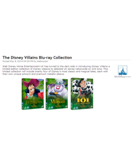 Disney Villians Blu ray UK