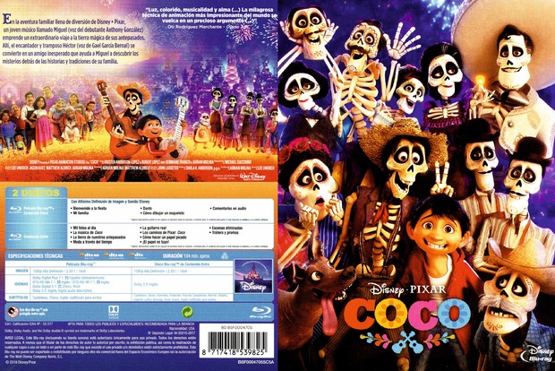 Programa interior para el steelbook de Coco