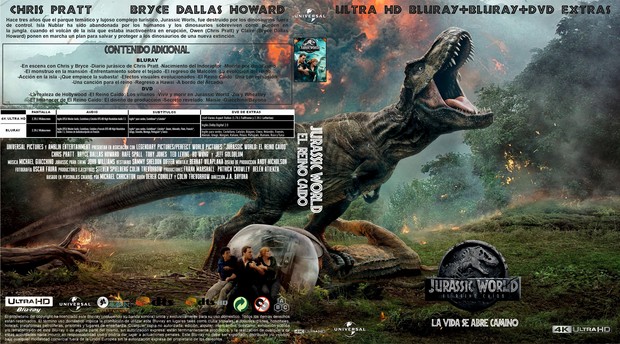 Jurassic World el Reino Caido UHD caratula custom 2.0