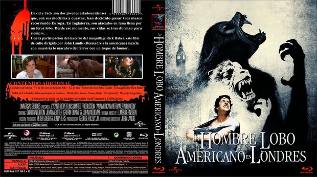 Caratula "Un hombre lobo americano en Londres"