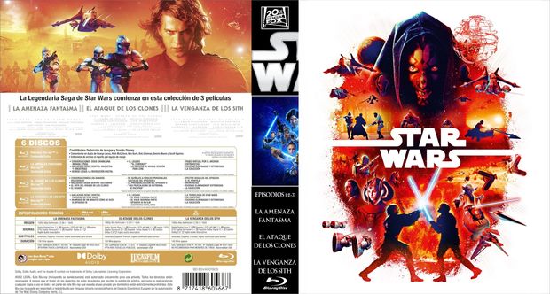 Caratula "Star Wars Episodios 1-3"