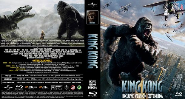 Caratula King Kong 2005 BD+DVD