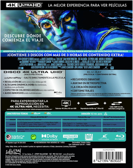 Contraportada con Errores (Steelbook Avatar)