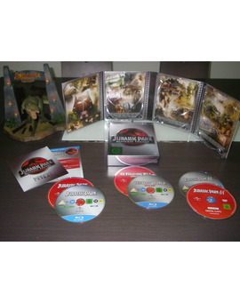 Trilogia Jurassic Park + Figura T-Rex (Edición Limitada Alemania) Foto 2/2