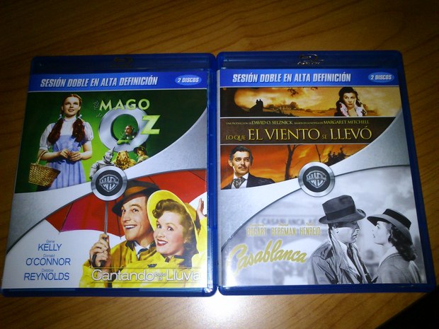 SESION DOBLE: Lo Que El Viento Se Llevo + Casablanca / El Mago De Oz + Cantando Bajo La Lluvia