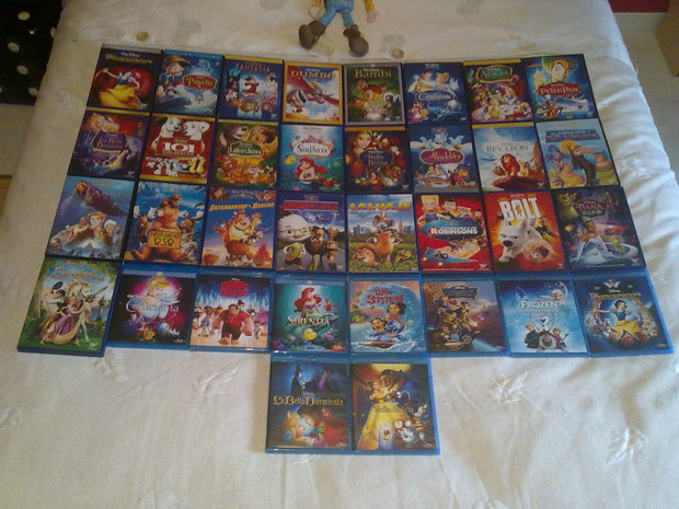 Mi colección de clasicos Disney hasta ahora.