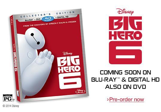 Blu-ray de Big Hero 6.