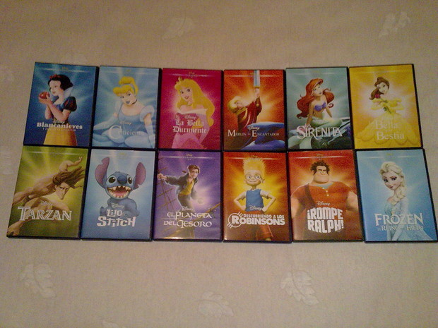 Mi colección de clasicos Disney en blu-ray.