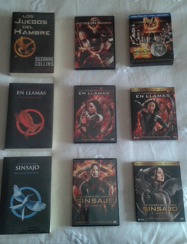 Mi coleccion de Los Juegos del Hambre.