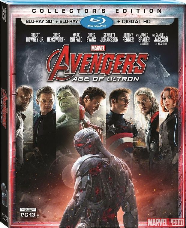 Portada americana del Blu-ray 3d de Vengadores 2.