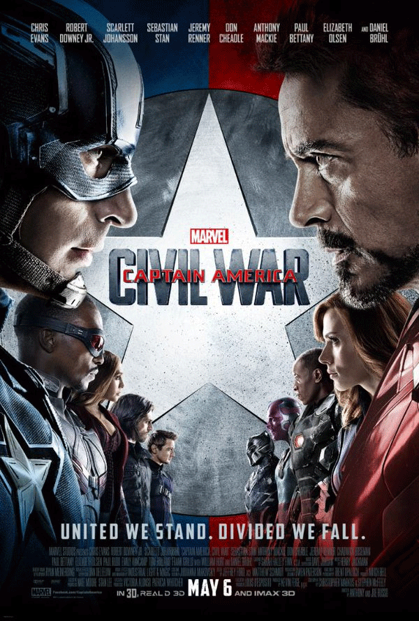 Espectacular poster final de Civil War.