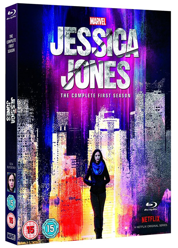 Portada del Blu-ray de la 1º Temporada de Jessica Jones.
