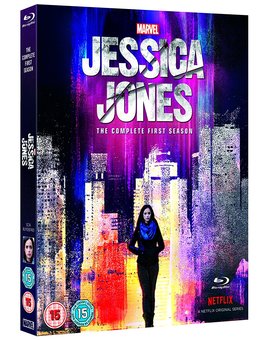 Portada del Blu-ray de la 1º Temporada de Jessica Jones.