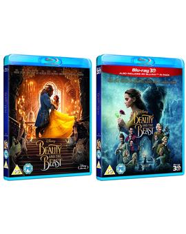 Portadas del Blu-Ray 2D y 3D de "La Bella y la Bestia".