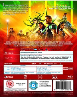 Contraportada de Thor Ragnarok.