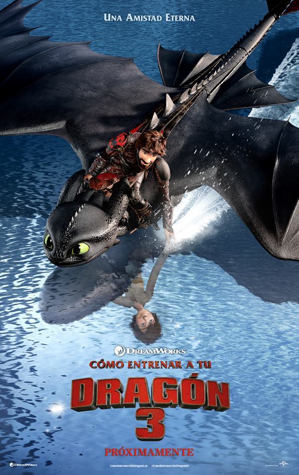 Nuevo poster de "Como entrenar a tu dragón 3".