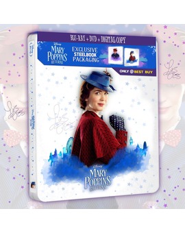Diseño final del steelbook de "El regreso de Mary Poppins".