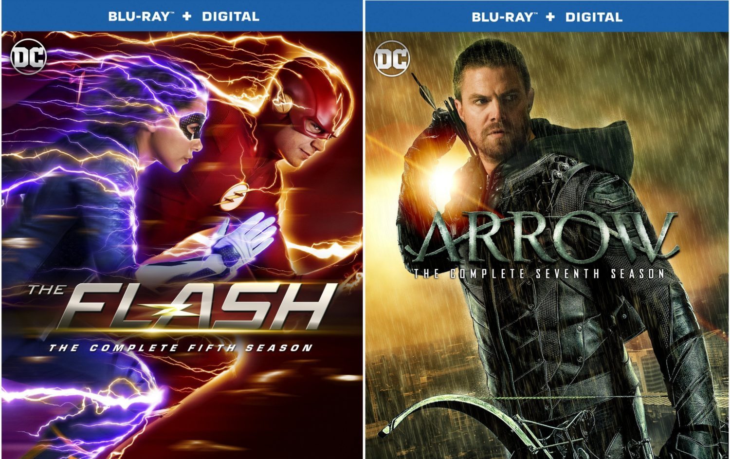 Portadas de las ultimas temporadas de Arrow y The Flash.
