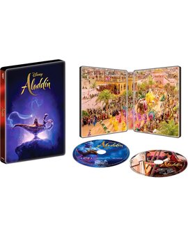 Diseño del steelbook de Aladdin.