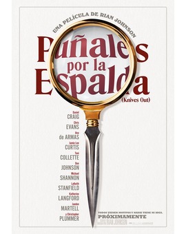 Poster de Puñales por la espalda, la nueva pelicula de Ryan Johnson. Estreno 29 de Noviembre.