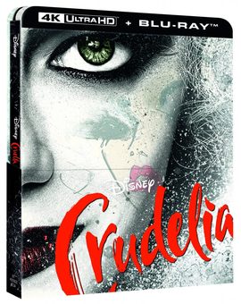 Diseño del steelbook de Cruella.