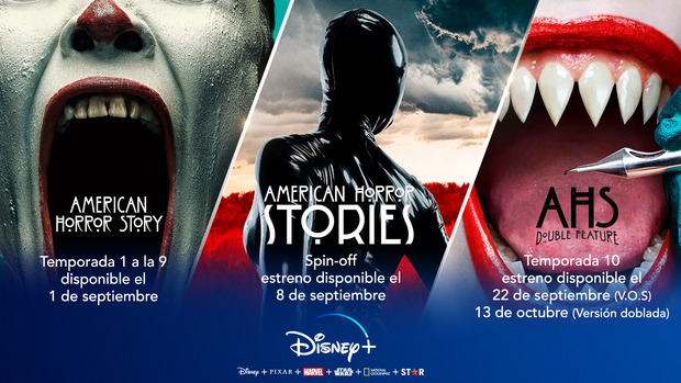 American Horror Story llega a Disney+ en Septiembre.