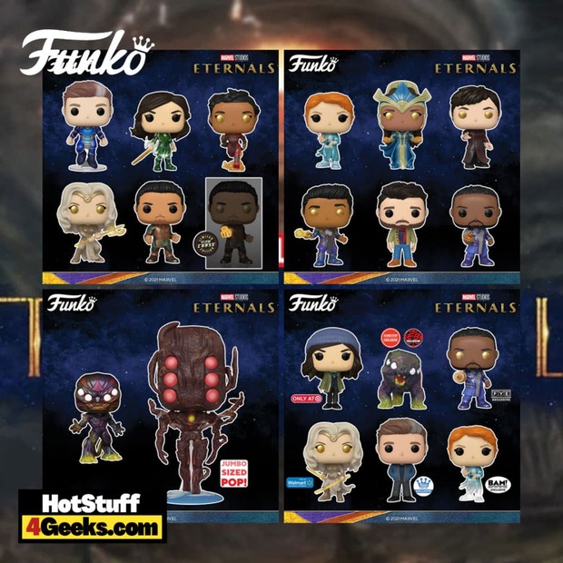 Vistazo oficial a los Funko POP de "Eternals".