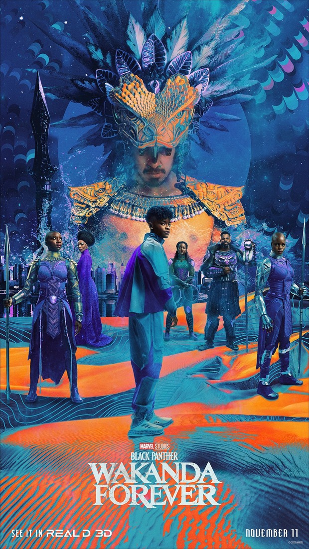 Black Panther: Wakanda forever Poster Real 3D.