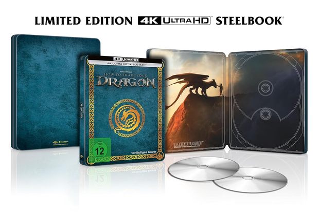 Diseño del steelbook de Como entrenar a tu dragón.